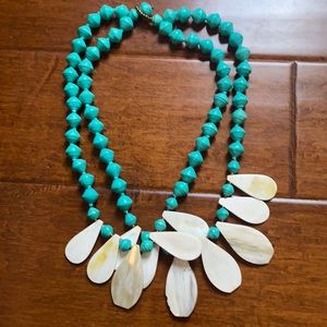 Noonday collection paper bead and horn necklace